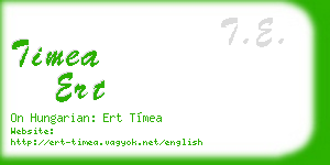 timea ert business card