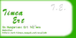 timea ert business card